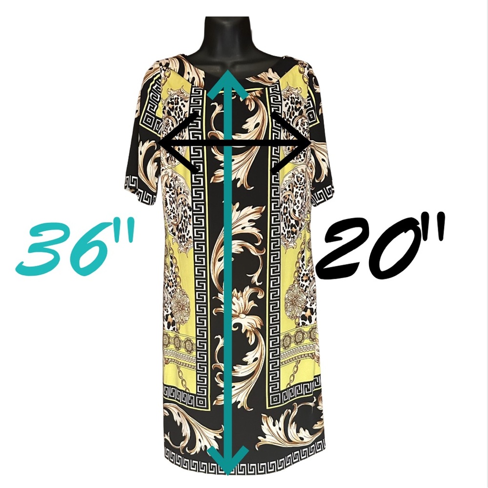 Etcetera Black and Yellow Baroque Dress - Picture 6 of 6
